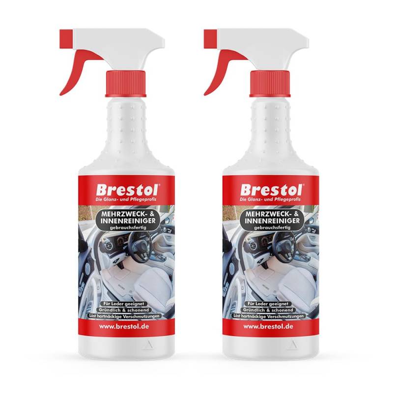 Brestol® Neutralreiniger gebrauchsfertig 2X 750 ml - Vielseitige Reinigung für alle Oberflächen - Effektiv und sparsam – Ideal für die Autopflege - Cockpitreiniger, Mehrzweckreiniger von Brestol