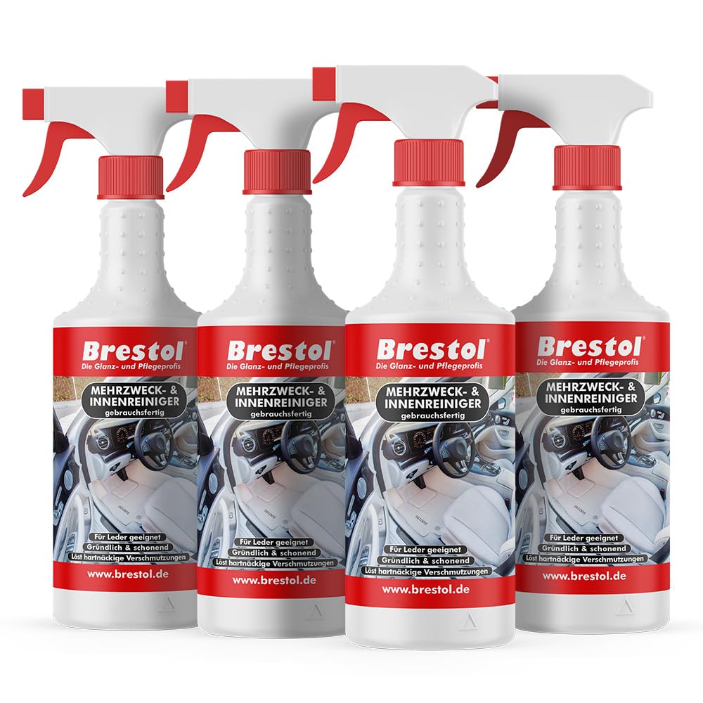 Brestol® Neutralreiniger gebrauchsfertig 4X 750 ml - Vielseitige Reinigung für alle Oberflächen - Effektiv und sparsam – Ideal für die Autopflege - Cockpitreiniger, Mehrzweckreiniger von Brestol