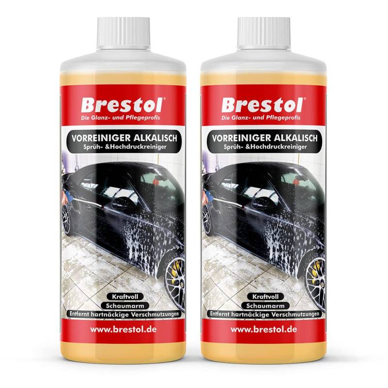 Autoshampoo Power 2x 1000 ml Konzentrat - für Hochdruckgeräte & zur Autovorwäsche in Auto-Waschanlagen & Waschstrassen von Brestol