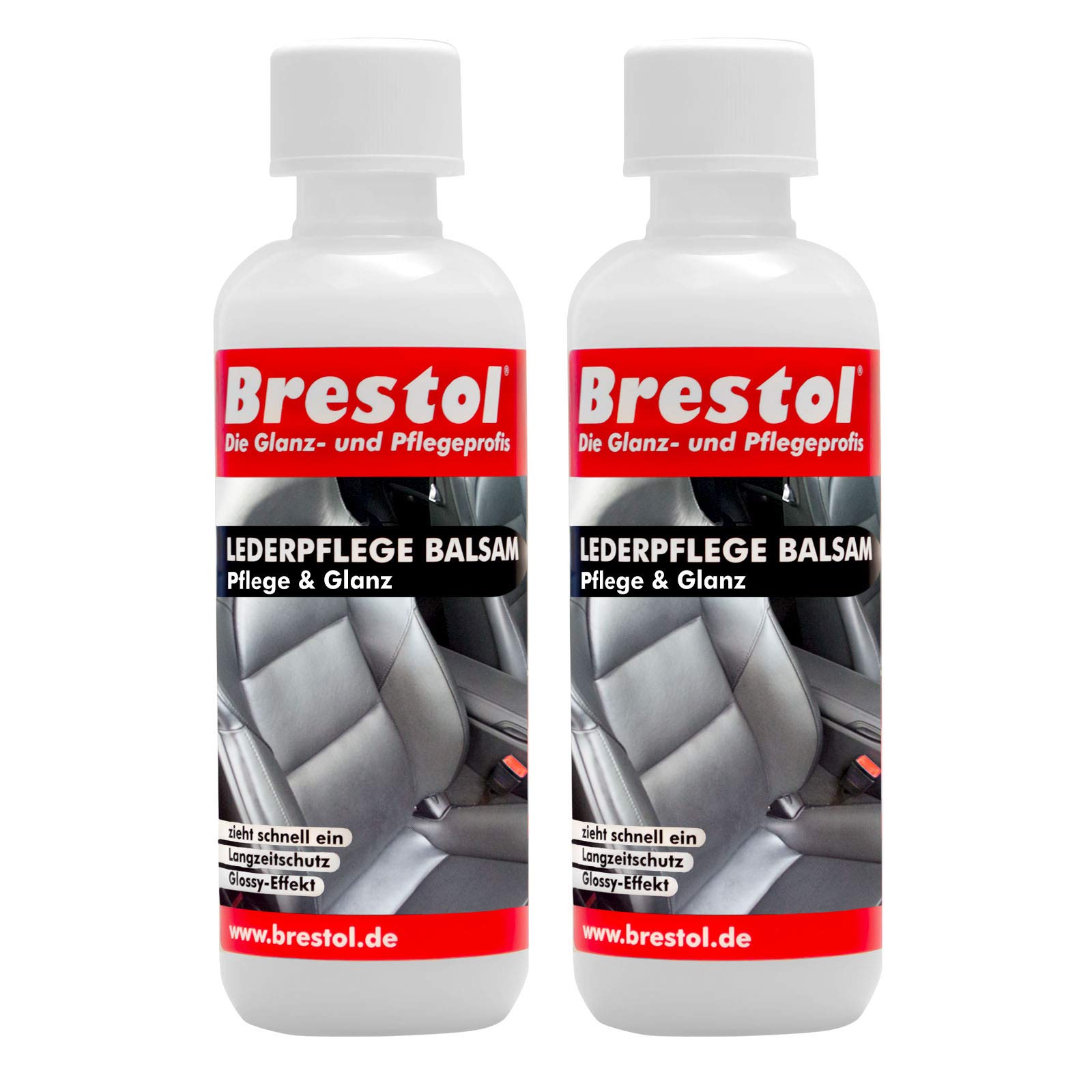 Brestol LEDERBALSAM 2X 300 ml - Lederschutz Ledersitze Autositze Auto Leder Glattleder Kunstleder Sofa Couch Ledercouch von Brestol