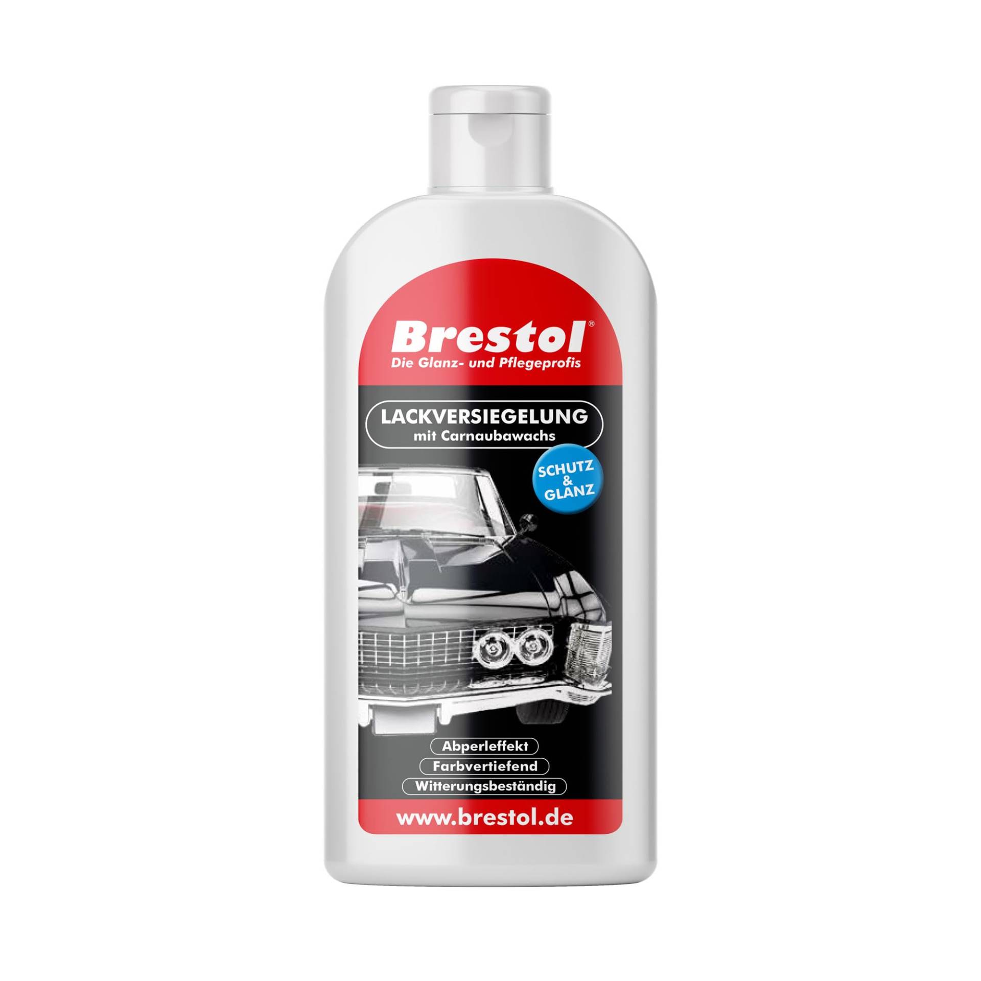 Brestol LACKVERSIEGELUNG 500 ml - mit Carnaubawachs - Hartwachspolitur Autopolitur Hartwachs Abperleffekt Abperl-Effekt Nano streusalzbeständig von Brestol