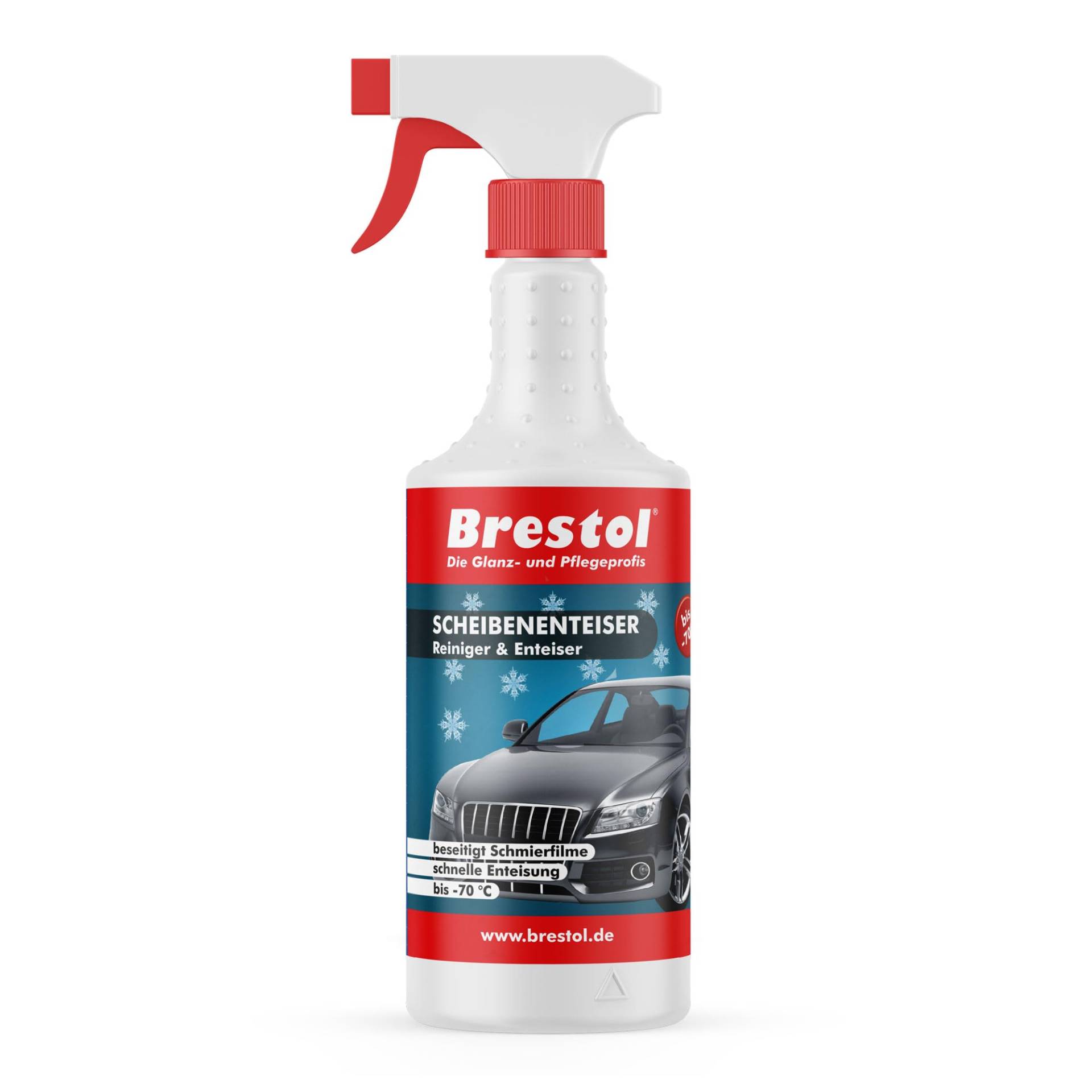 Brestol SCHEIBENENTEISER 750 ml - bis -70 °C Antifrost Anti-Frost Klarsicht Enteiser Scheibenenteiser Türschlossenteiser Klare Sicht von Brestol