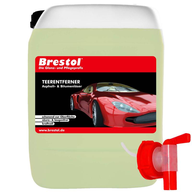 Brestol TEERENTFERNER 5 Liter gebrauchsfertig inkl. Auslaufhahn 51 mm - Asphaltentferner Bitumenentferner Teerlöser Asphaltlöser Bitumenlöser Öllöser Fettlöser von Brestol