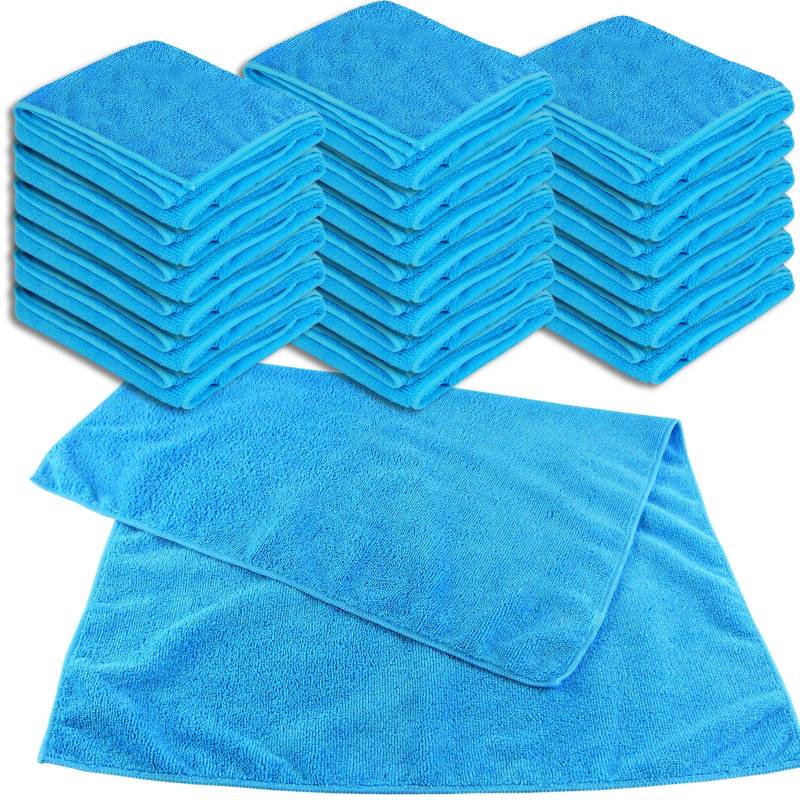 Brestol Universaltuch XL blau 20er Set 50 x 70 cm – 300 g/m² - Mikrofasertuch Allzwecktuch Reinigungstuch Putztuch Staubtuch von Brestol