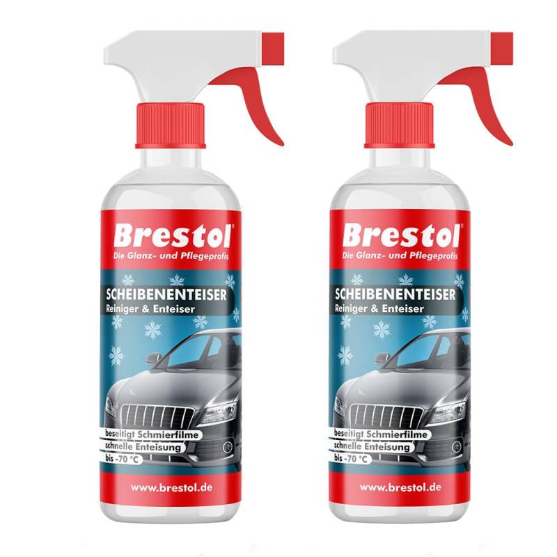 SCHEIBENENTEISER 2x 300 ml - bis -70 °C Antifrost Anti-Frost Klarsicht Enteiser Scheibenenteiser Türschlossenteiser Klare Sicht von Brestol