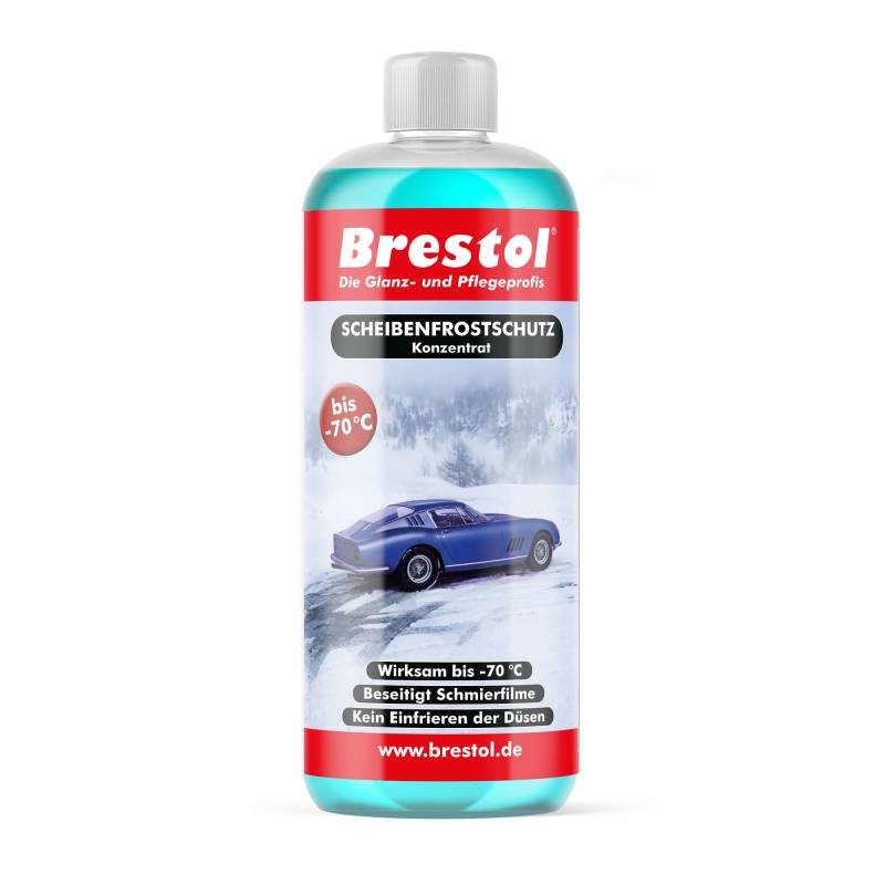 Brestol Scheibenfrostschutz 1000 ml Konzentrat -70 °C - Waschanlagenzusatz Antifrost Anti-Frost Klarsicht Enteiser Scheibenenteiser Klare Sicht von Brestol