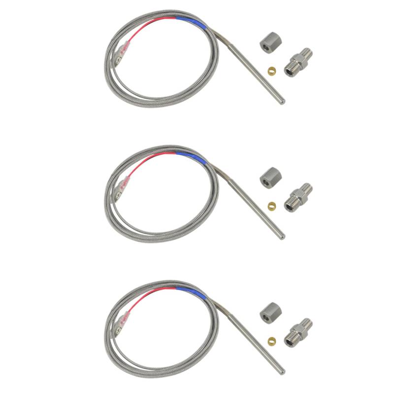 Briaatt 3X für Abgase Temperatur Sensor Typ K Thermoelement Fühler Abgase Temperatur Sensor Gewinde Abgas Temperatur Sensor von Briaatt