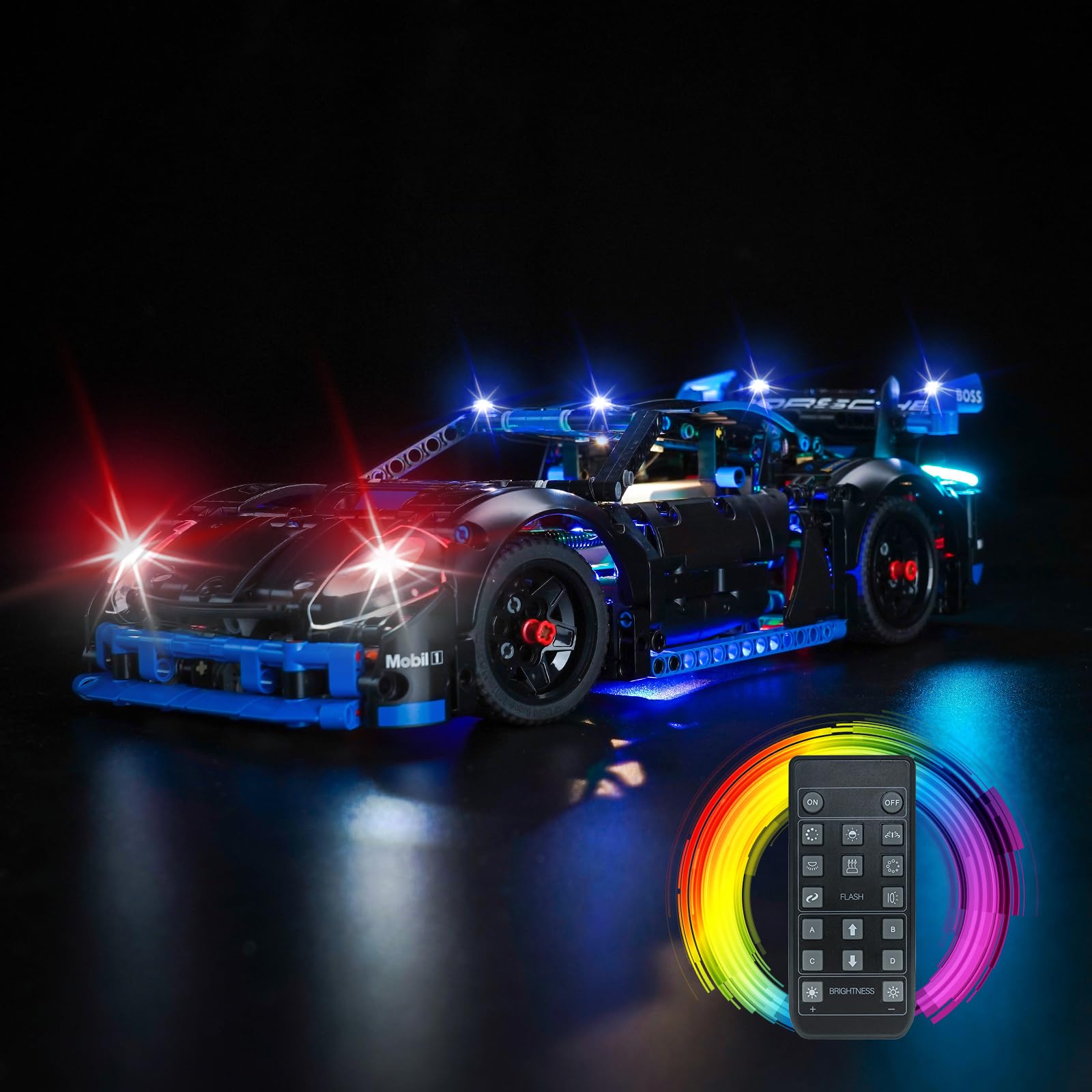 Fernbedienung Licht-Kit Kompatibel mit Lego 42176 Porsche GT4 e-Performance Race Car (Kein Modell), Led Beleuchtungs Set für Porsche GT4 e-Performance Race Car Kreative Spielzeug von BrickBling