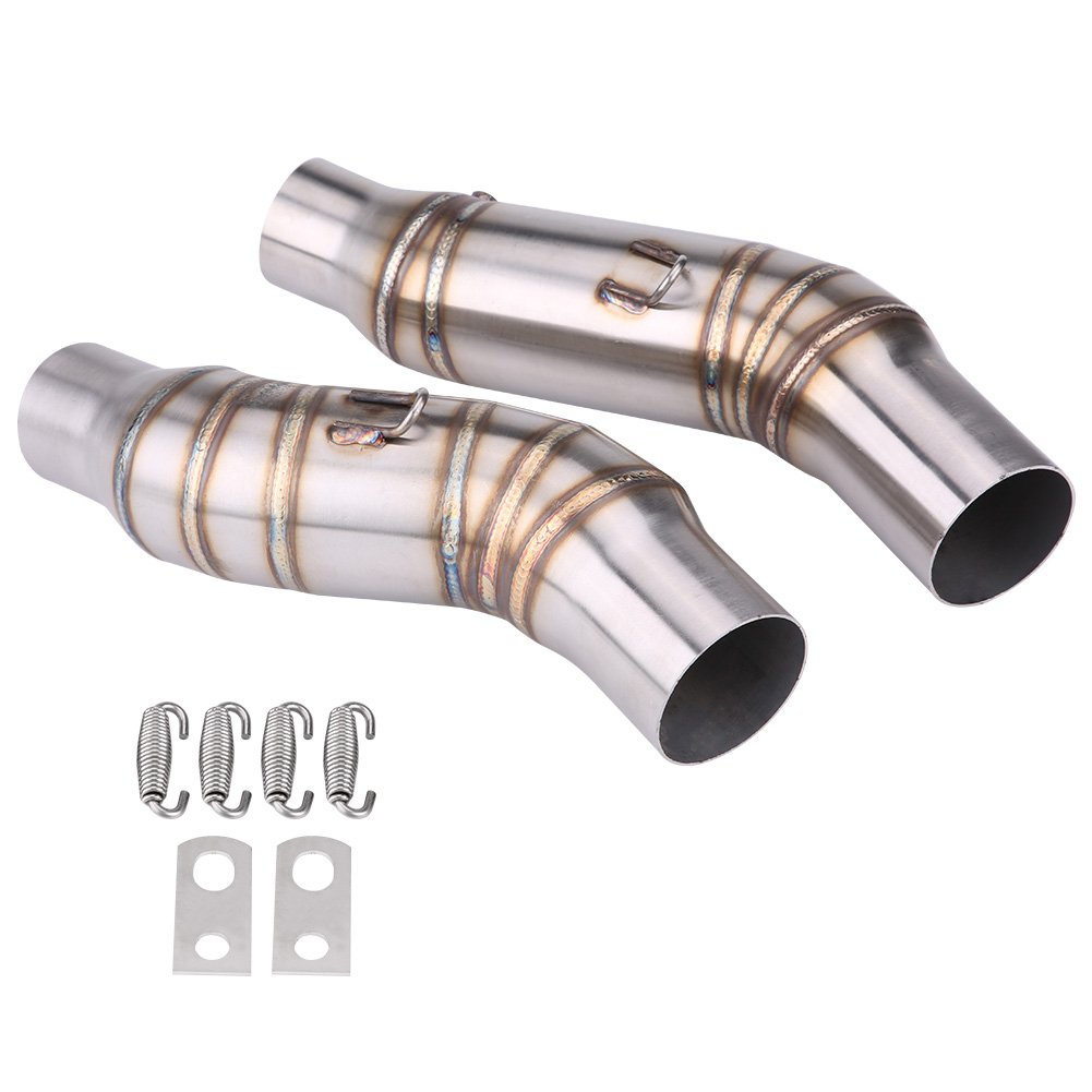 1 Pair 51mm Motorcycle Exhaust Middle Link Pipe Adapter Connector Compatible with Kawasaki Z1000 2010-2014 Motorcycle Accessory Exhaust Middle Mid Link Pipe von Brilluxa