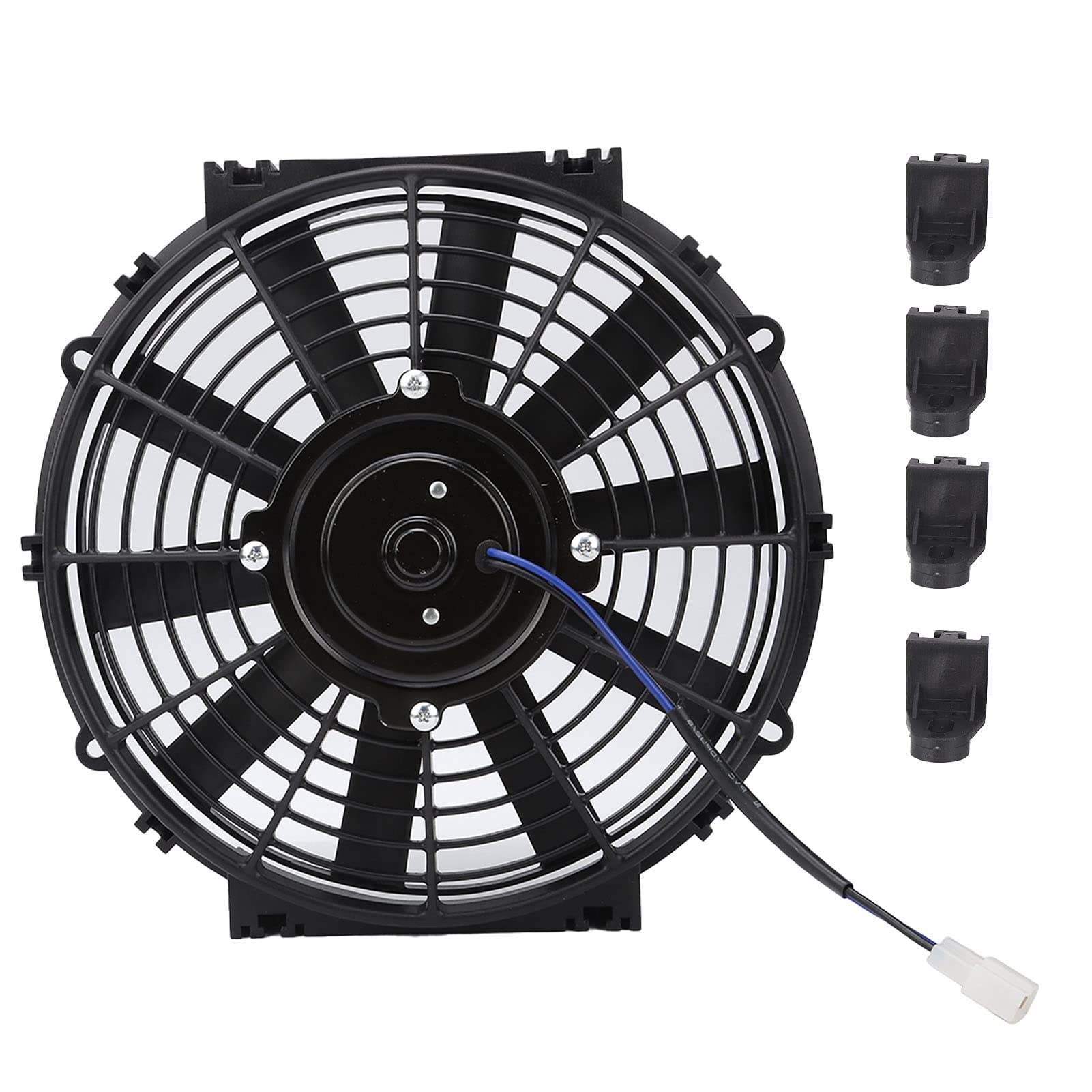 10in Slim Electric Cooling Lüfter Kühler 24 V 80W 2100 U/min 10 Blades Car Universal von Brilluxa