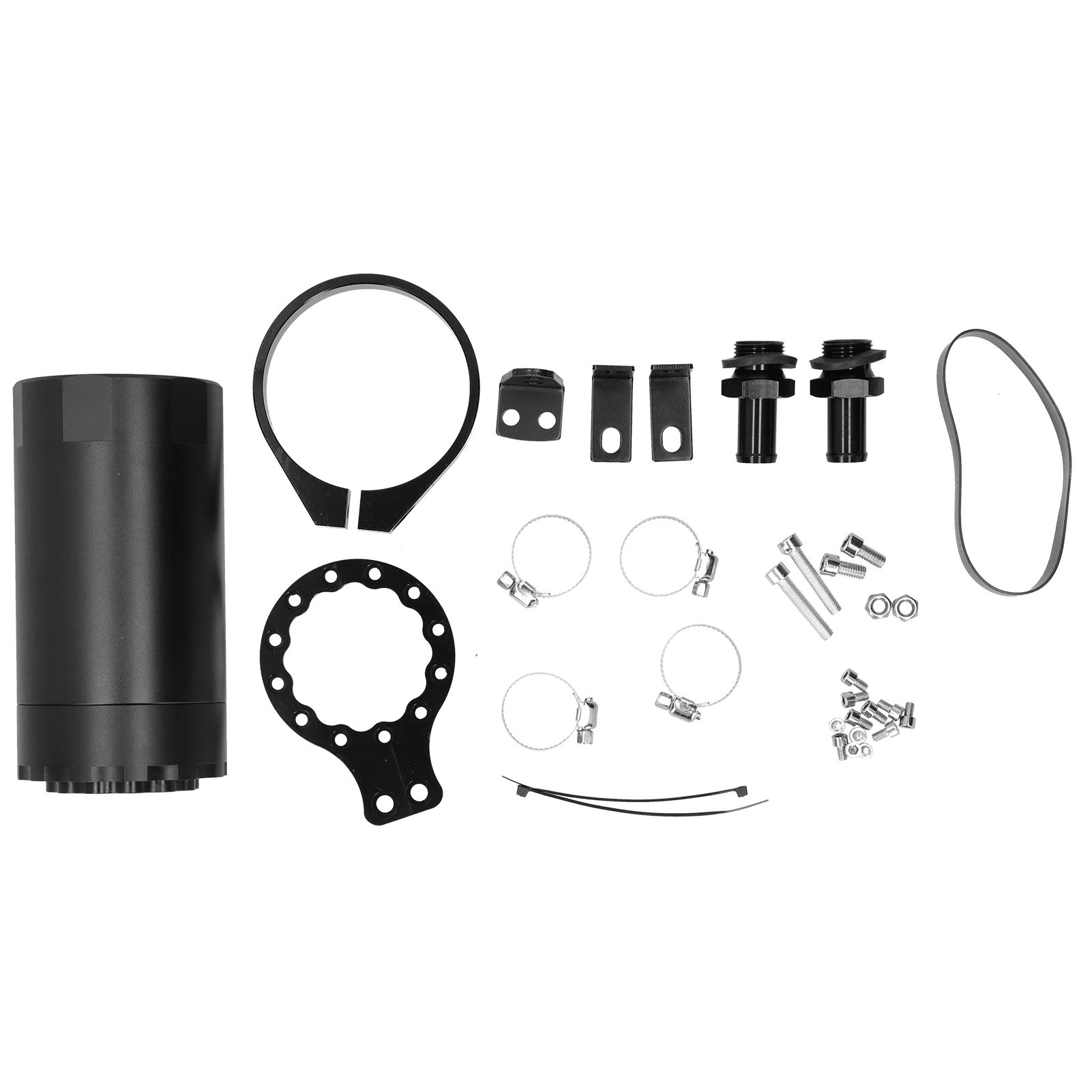 Brilluxa Baffled Oil Catch Can Kit, Universal RSOCC020 Reservoir Tank, Motoröl -Separator mit Montagezubehör (Schwarz) von Brilluxa