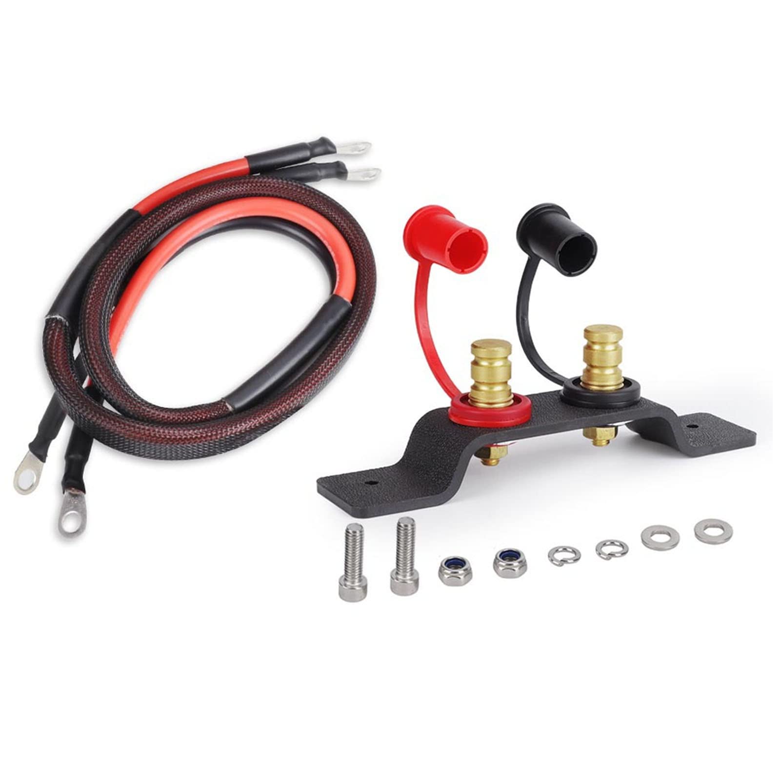 Brilluxa Batterie-Starthilfepfosten mit Kabel 3/8 Zoll M10-Klemme, Lade-Relocation-Kit Ersatz für Can Am X3 2 4 Sitze UTV ATV Auto LKW Wohnmobil Traktor von Brilluxa