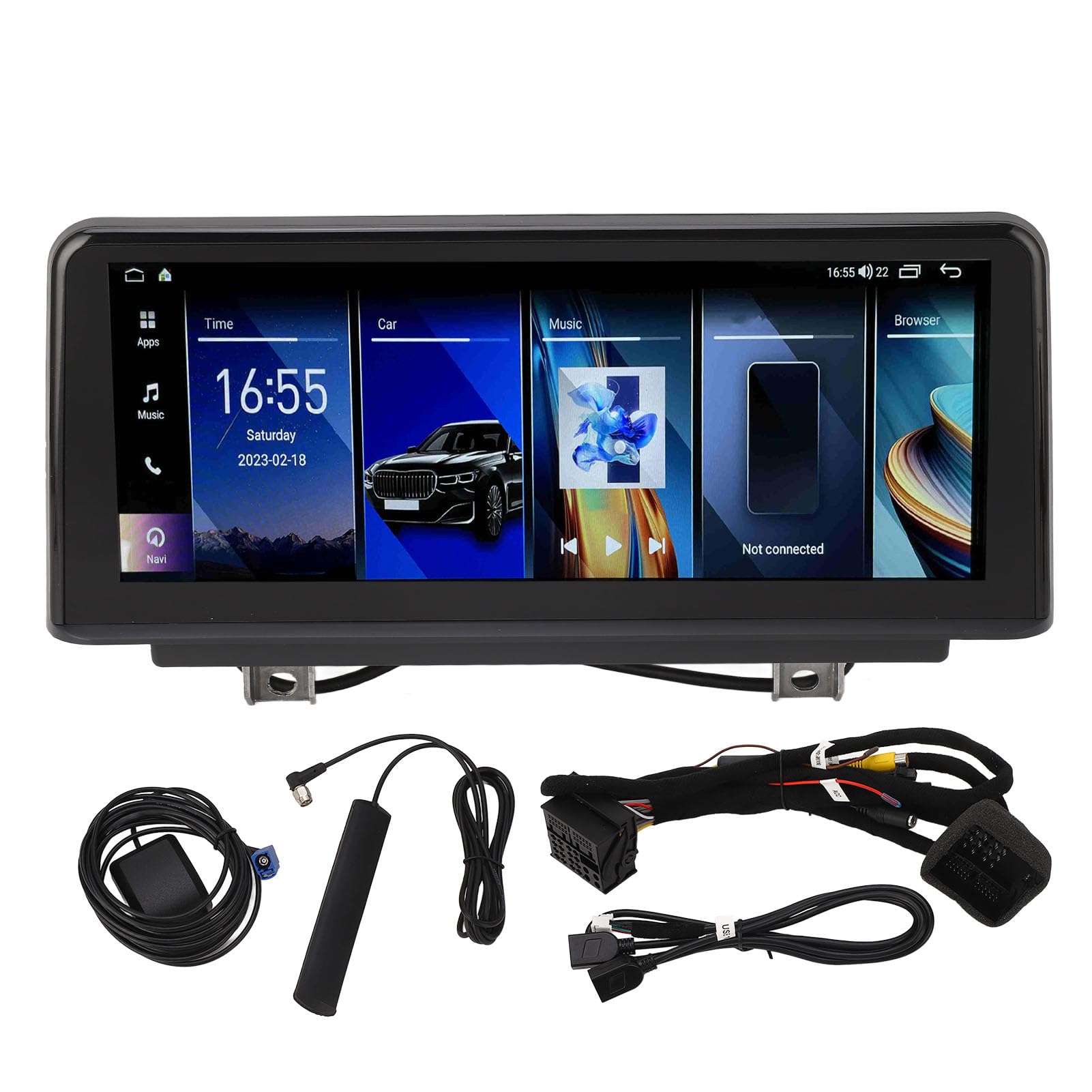 Brilluxa Car Stereo Radio, 10.25in Touchscreen GPS -Navigation für Android 12, für 3 Serien 4er F30 F31 F32 F33 F34 F36 CIC -System (Rechte Fahrt) von Brilluxa