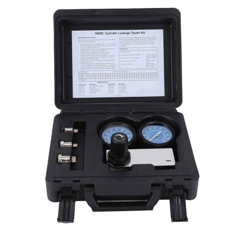 Brilluxa Cylinder Leckage Tester Kit, Diagnosewerkzeug für zweisteigere Motoren, 3PCS -Adapter für die professionelle Zylindererkennung von Brilluxa