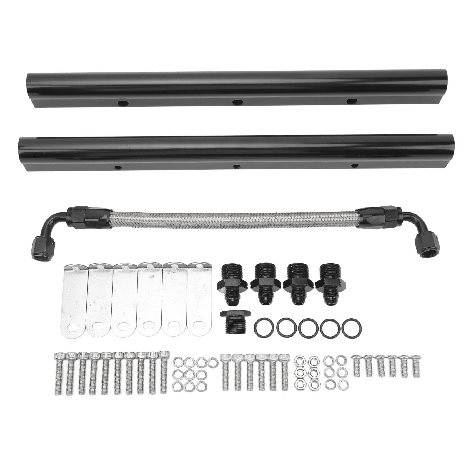 Brilluxa EFI-Kraftstoffverteiler-Set, Ansaugkrümmer aus Aluminiumlegierung, Kraftstoffverteiler-Kit für LS LS1 LS2 LS3 LS6 LSX-Motor, Billet-Kraftstoffverteiler-Kit, Austausch des von Brilluxa