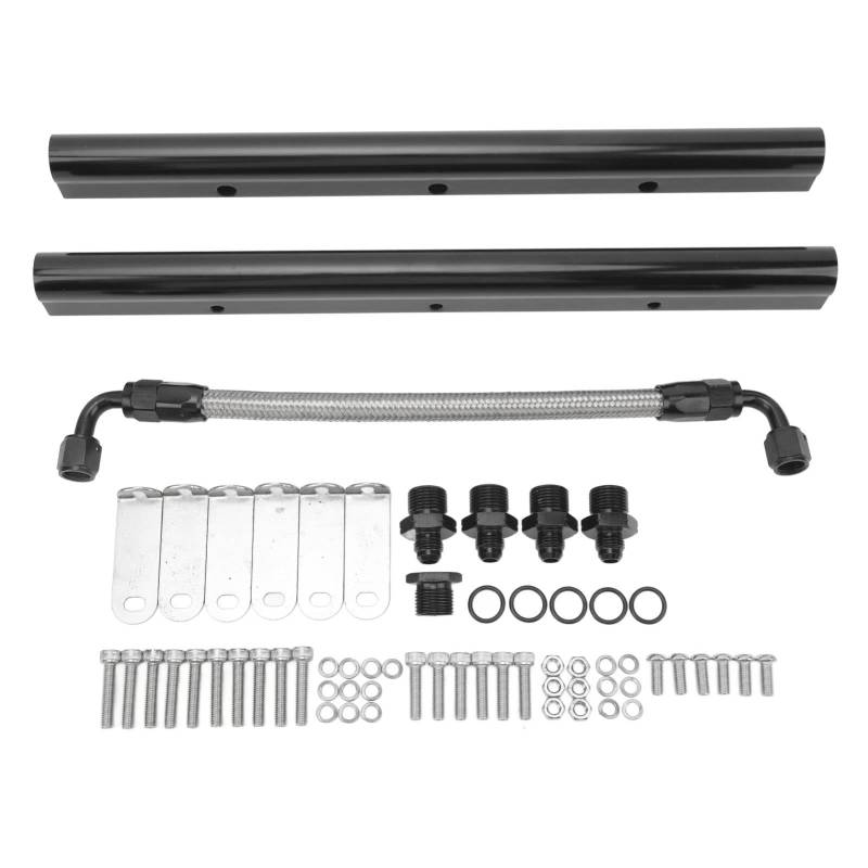 Brilluxa EFI-Kraftstoffverteiler-Set, Ansaugkrümmer aus Aluminiumlegierung, Kraftstoffverteiler-Kit für LS LS1 LS2 LS3 LS6 LSX-Motor, Billet-Kraftstoffverteiler-Kit, Austausch des von Brilluxa