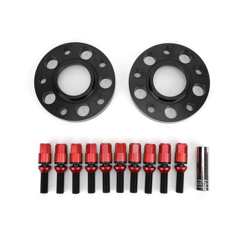 Brilluxa Hubcentric Spurverbreiterung Nabenzentrierte Radadapter 15 mm 0,6 Zoll Wartung Reparatur Auto Nabe Zentrische Spurverbreiterungssatz für 2er F22 F23 2013 bis 2019 (Rot) von Brilluxa