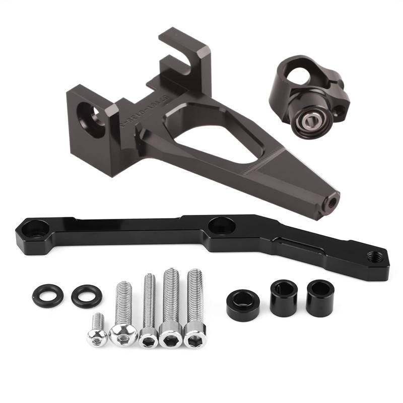 Brilluxa Motorrad-CNC-Lenkungsdämpfer-Halterungsstabilisator-Kit, Motorrad-Lenkungsdämpfer-Halterungshalterungs-Stabilisator, linear, kompatibel mit MT09 MT-09 FZ-09 2013-2017 von Brilluxa