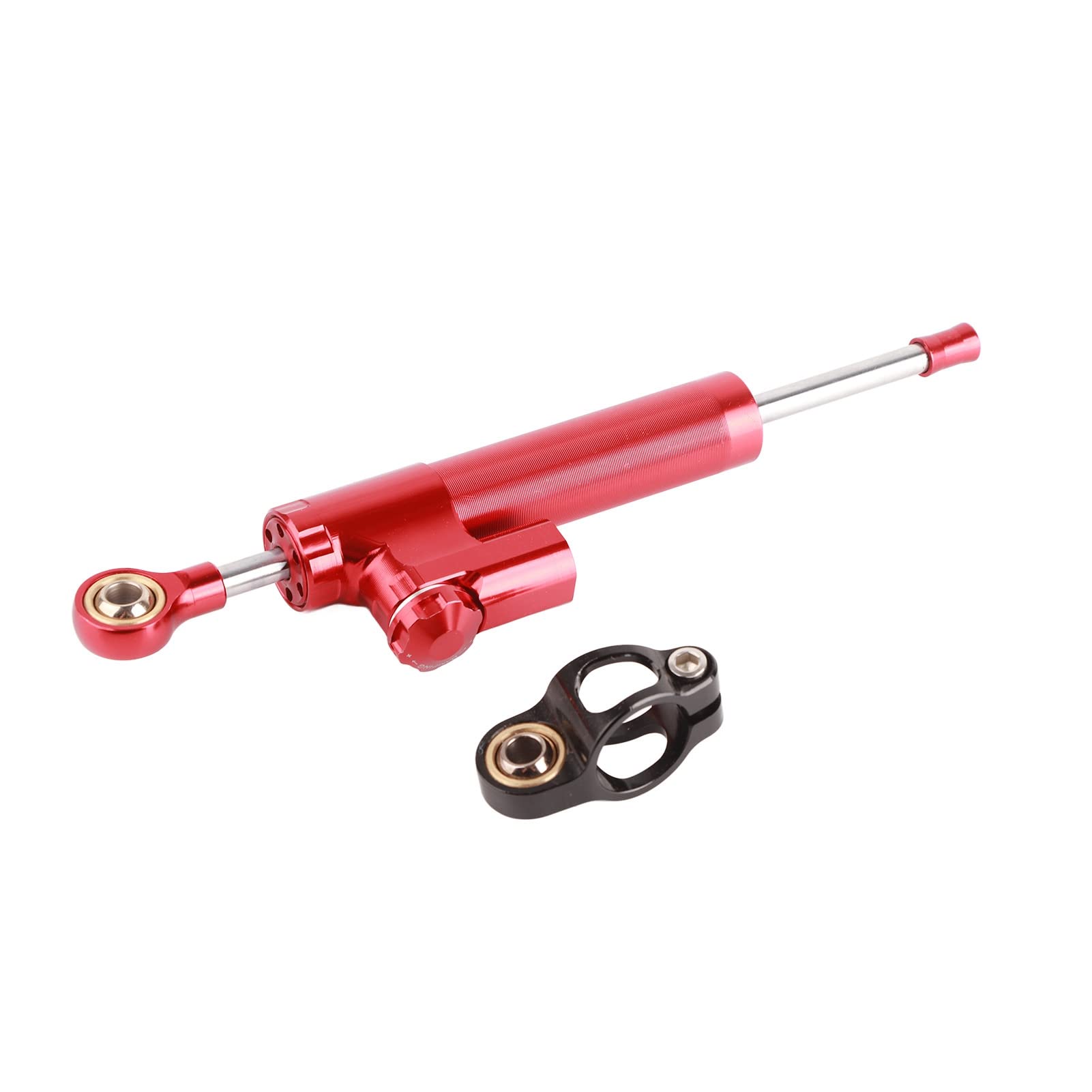 Brilluxa Motorradlenker Lenkung Dämpfer Stabilisator Sicherheitskontrolle Universal Aluminiumlegierung mit verschiedenen Modellen kompatibel (Red) von Brilluxa