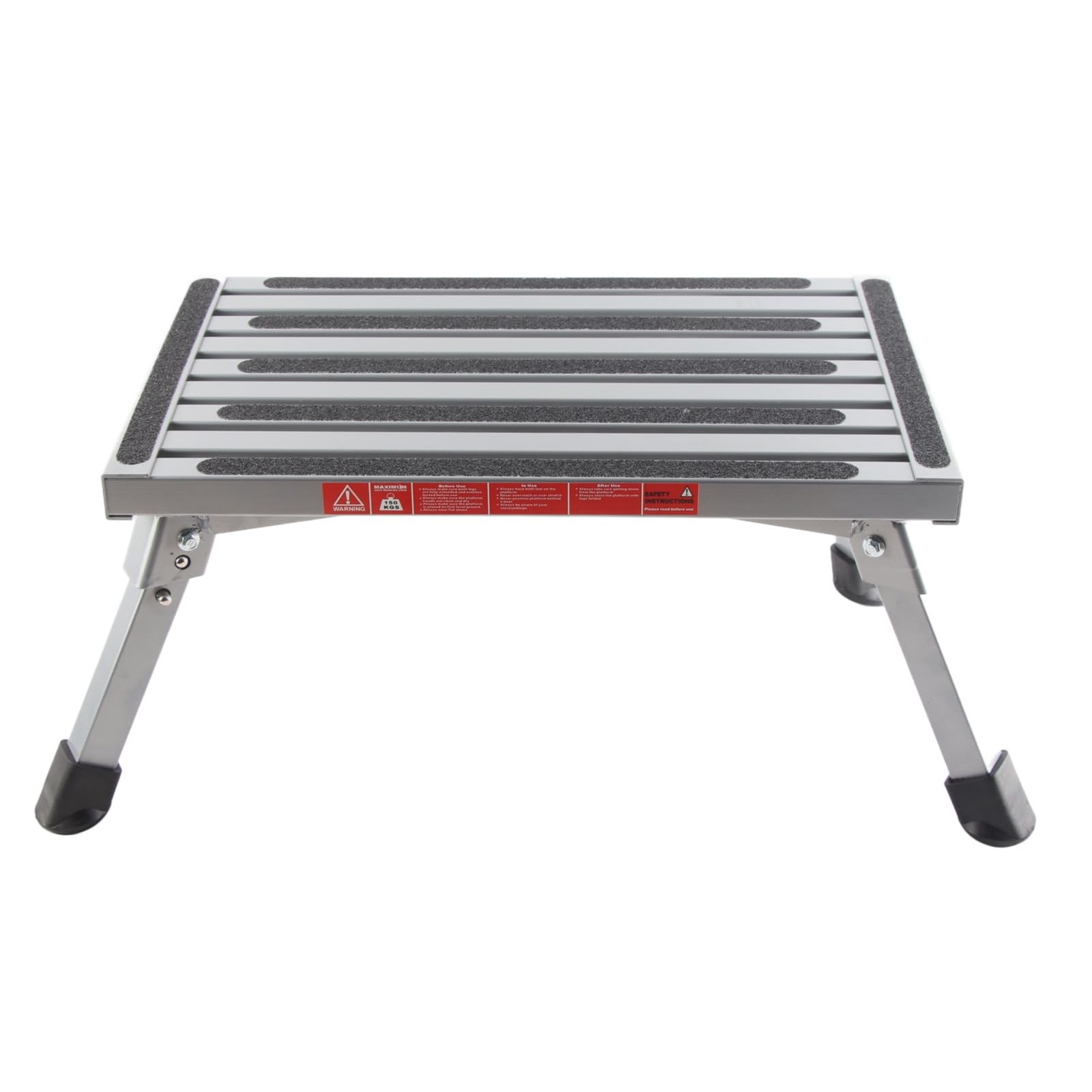 Brilluxa RV Step Stool, Aluminiumlegierung faltbarer Schritthocker mit Gummifüßen, stabil und multifunktional für Wohnmobile und Camping von Brilluxa