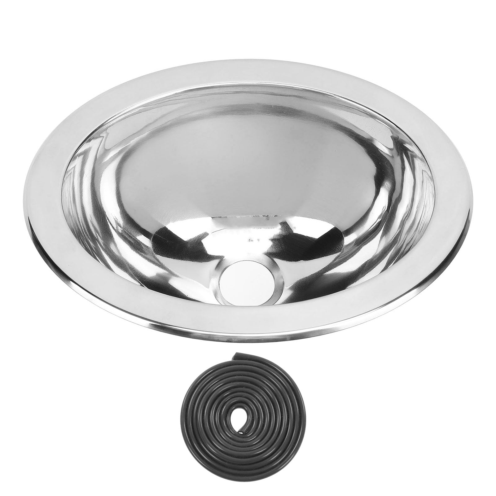 Brilluxa Single Bowl Bar Waschbecken, polierter Edelstahl -Küchenspüle, 40 -mm -Abflussloch, kompaktes Waschbecken für Wohnmobile, kleines Waschbecken für Boot, 290 x 220 x 1220 von Brilluxa