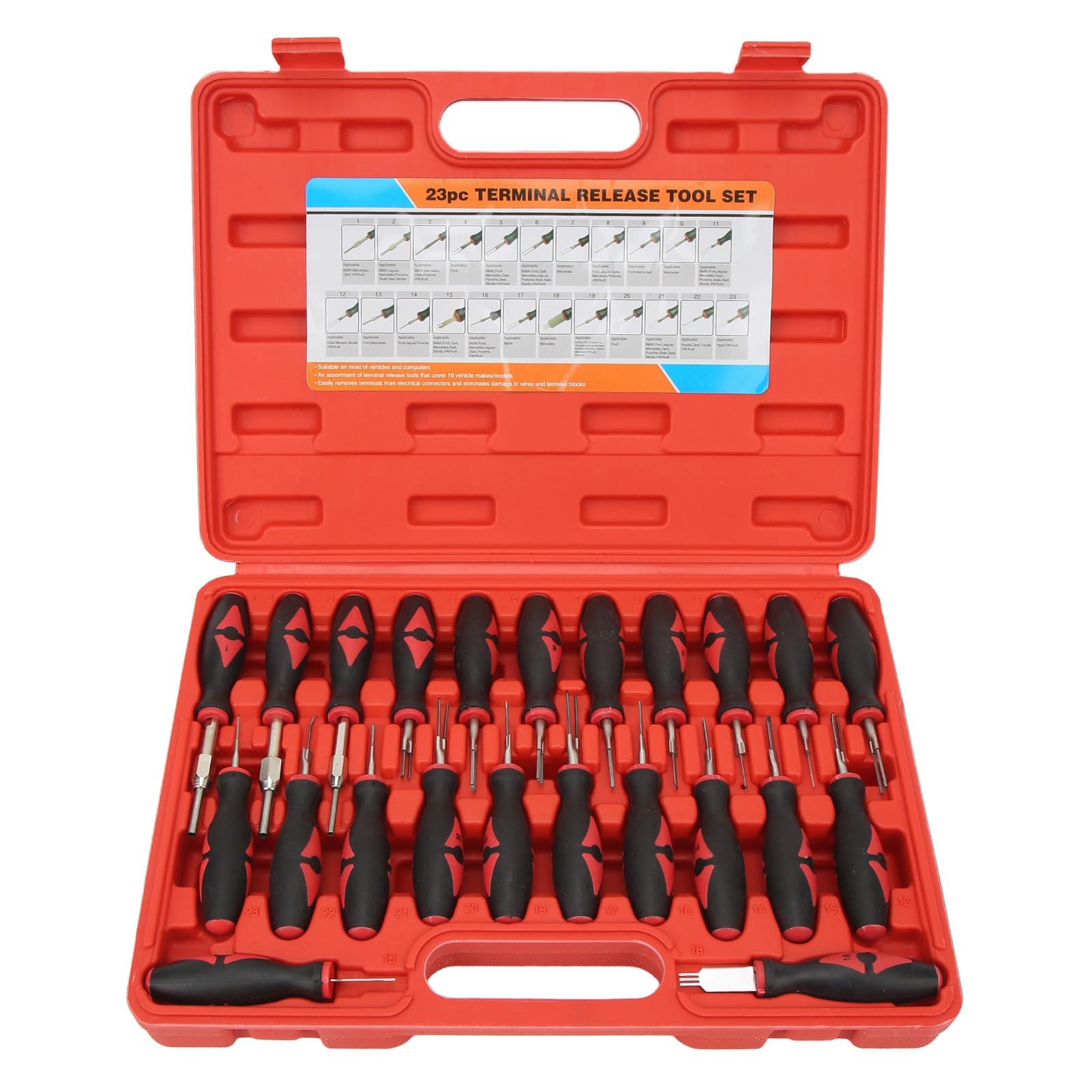 Brilluxa Terminal Release Kit, 23pcs Chrome Finish Release Toolset, tragbarer Ersatz für, Rost -Proof -Griffwerkzeug von Brilluxa