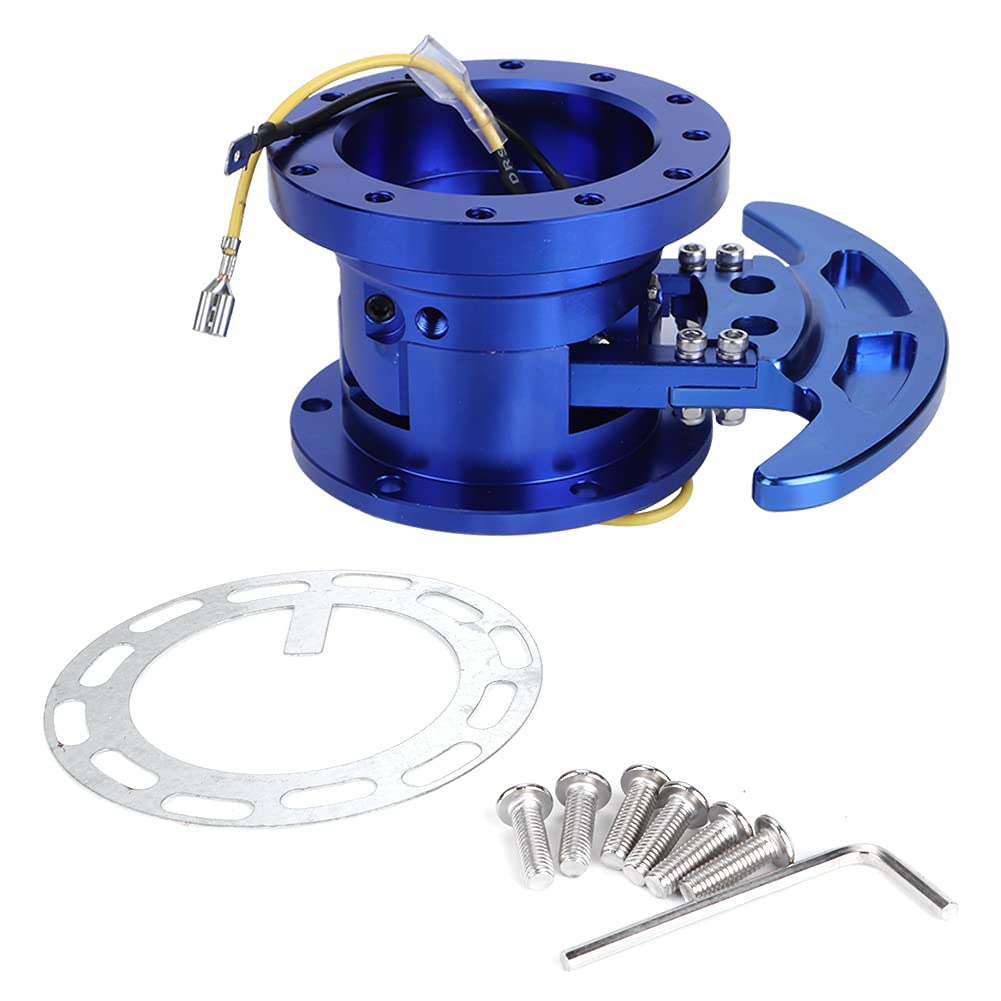 Brilluxa Tilt Flipped Racing Lenkrad-Schnellspanner-Naben-Kit, abnehmbarer Adapter, hochklappbare Kfz-Lenkradnabe, Lenkrad-Entferner-Ersatz (Blue) von Brilluxa