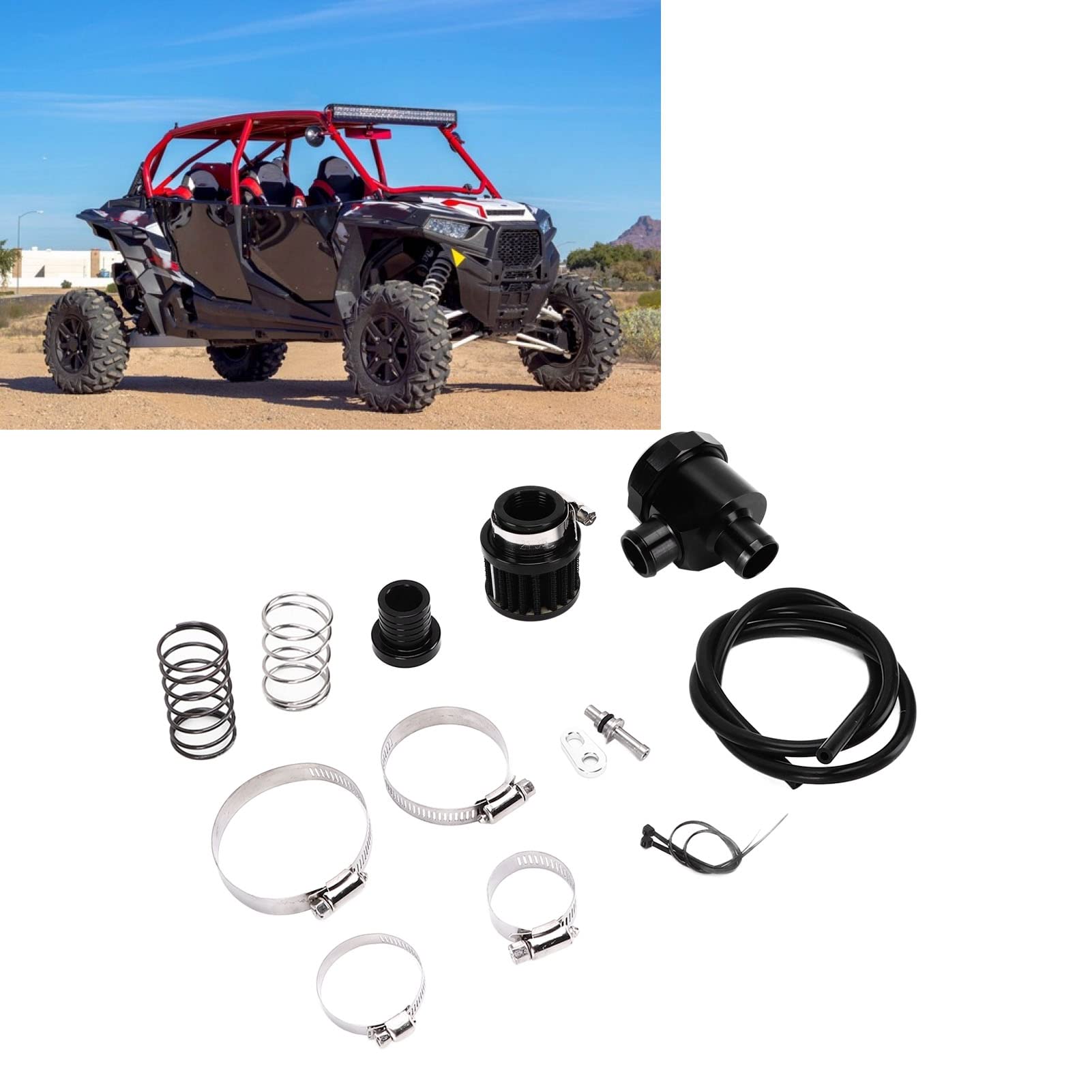 Brilluxa Überdruckventil-Kit, Turbinen-Billet-Überdruckventil-Kit, Turbinen- und Drosselklappen-Überdruckventil schützen, geeignet für Polaris RZR XPT XP4T XP S 1000 2016-2021 von Brilluxa