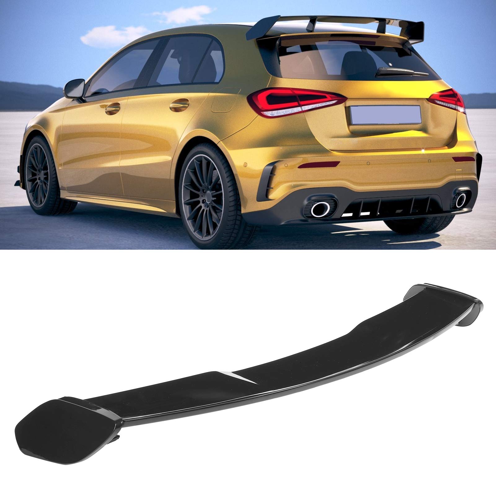 Brilluxa Upgrade Heckspoiler, Entenschnabel-Spoiler für A.45, glänzender schwarzer Dachheckspoiler für A-Klasse W177 A.45 AMG 2019+, Entenschnabel-Kofferraum, Heckdeckel, von Brilluxa