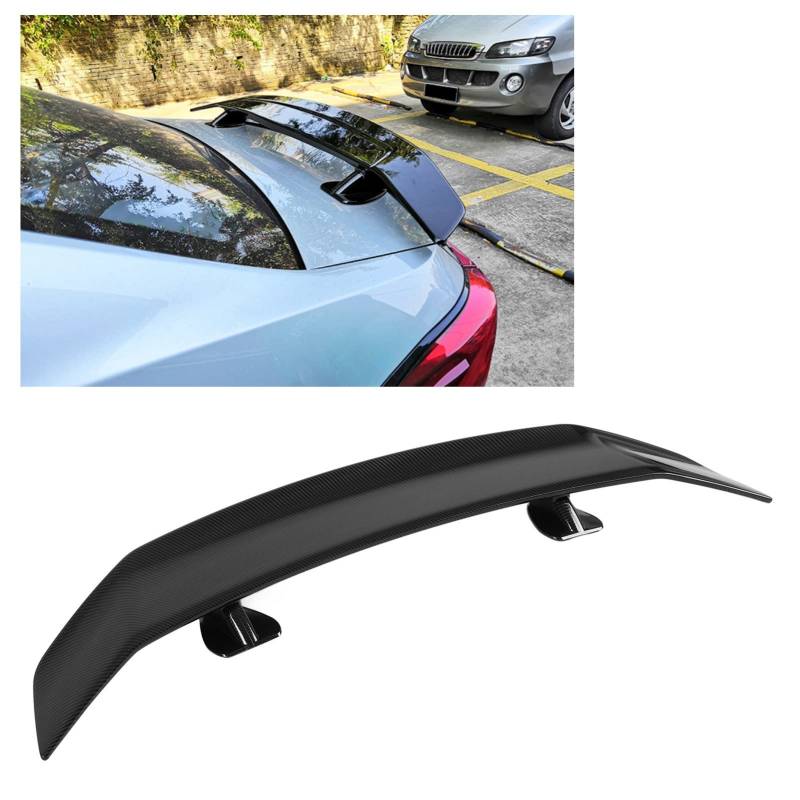 Kofferraumspoiler, Universal-Heckflügelspoiler, Abs-Spoiler-kompatibles Limousinen-Coupé-Schrägheck, geeignet für Gt-Stil (Carbon Fiber Style) von Brilluxa