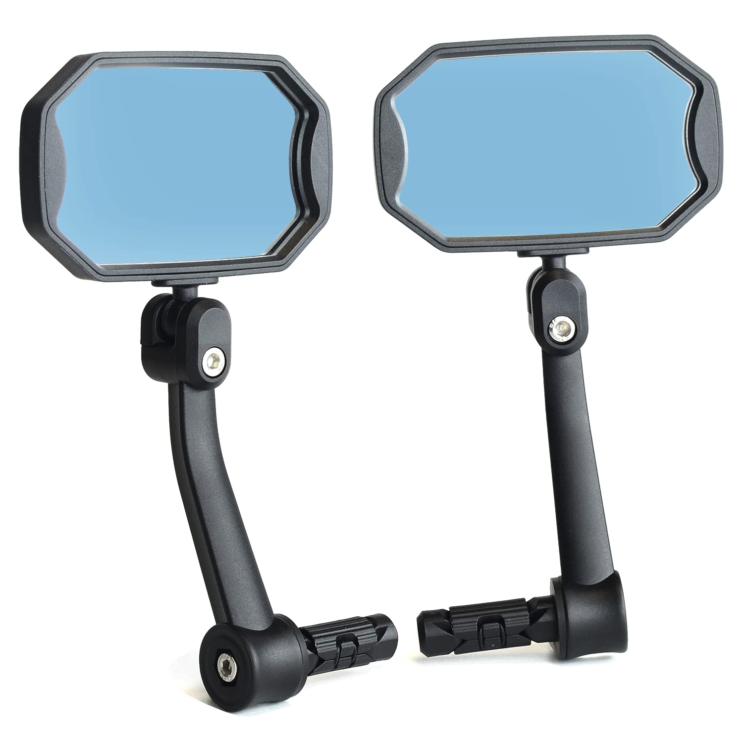 BriskMore 1 Paar Fahrradspiegel für Mountainbikes, blendfrei, blau, konvexe Glaslinse für flachen Lenker, kratzfest, sicherer Rückspiegel (rechte und linke Seite), BT-015B… von BriskMore