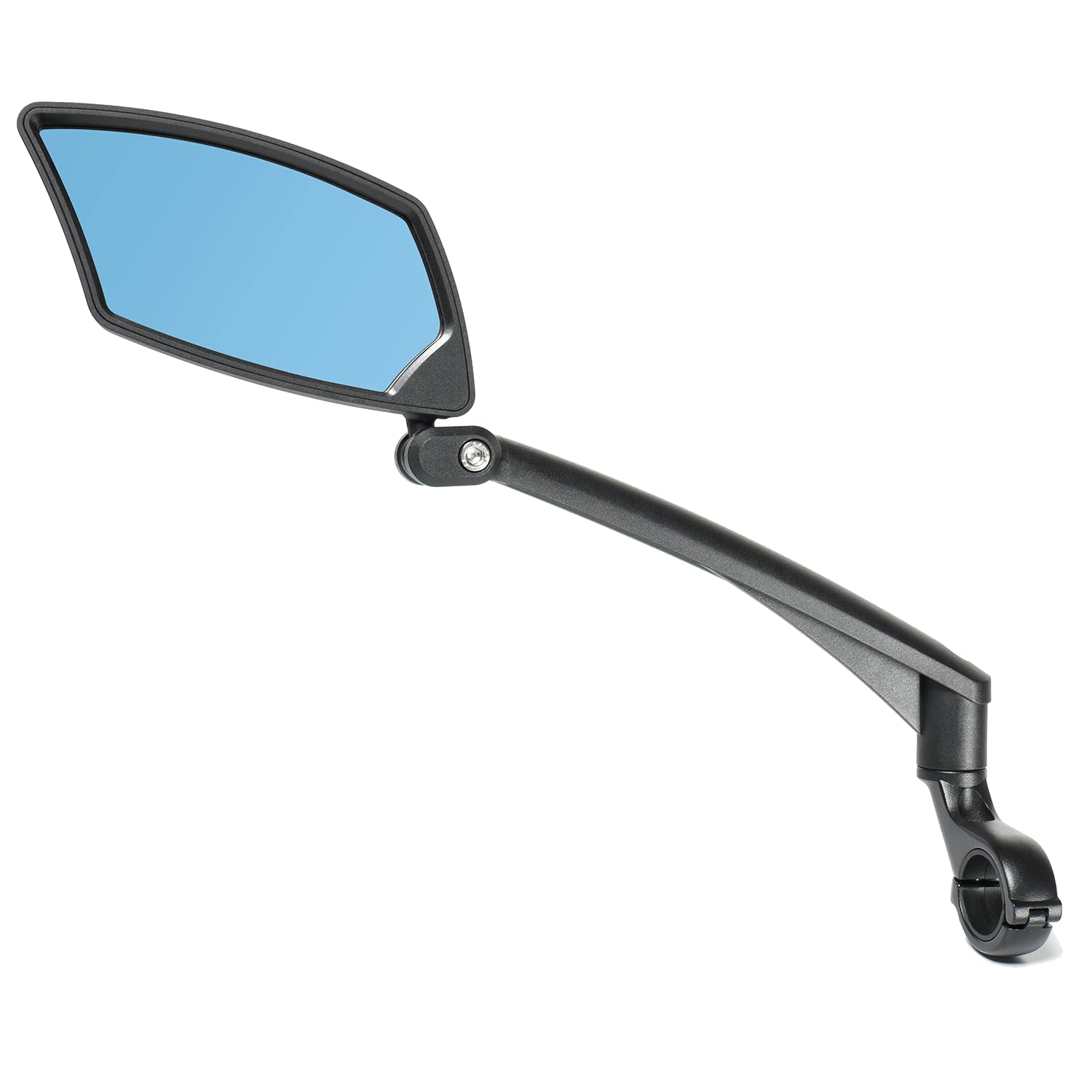 BriskMore Lenker Fahrradspiegel, Anti-Glare blaue konvexe Glaslinse für flache Lenker, kratzfest, justierbar und drehbar Sichere Rückansicht Fahrradspiegel nur für linke Seite BT-016LB von BriskMore