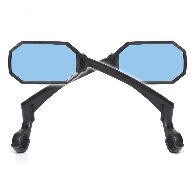 Fahrrad Lenker Spiegel 1PAIR, High-Definition Anti-Glare Blue Convex Glas Linse für Roller, Lectric Fahrrad Lenker, kratzfest, sichere Rückansicht für linke und rechte Seite BT-023B von BriskMore