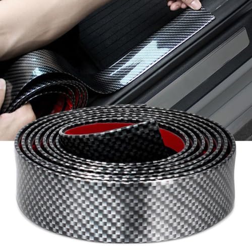 2pcs Carbon Fiber Türstoßstange Gummi Auto Schutzleiste Anti-Kratz-AufkleberAuto & Motorrad,Auto Türschwelle Schutz Ecke Aufkleber Carbon Faser Gummi DIY Stoßstange Leiste von Brivulgent