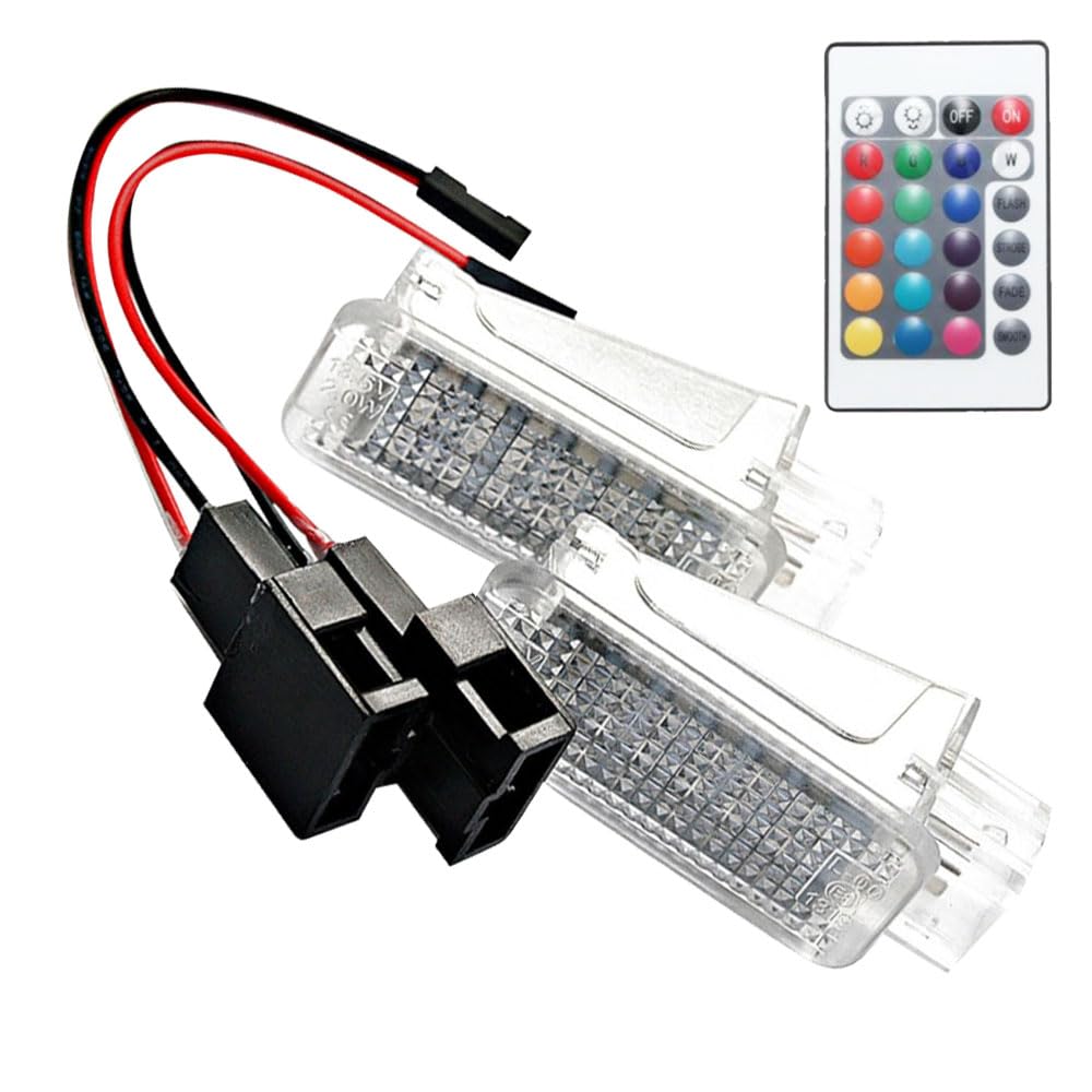 Auto Innenbeleuchtung Atmosphäre Licht, BRIVULGENT 2X RGB Fußraumbeleuchtung Module，Kompatibel mit Audi A1 A2 A3 A4 A5 A6 A7 Fußraum-Trittbrett-Lampensatz von Brivulgent