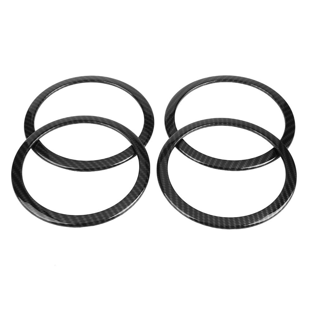 Broco 4Pcs Carbon-Faser-Art-Auto-Tür-Lautsprecher Ring-Ordnungs-Abdeckung for BMW 3er F30 GT F34 13-18 von Broco