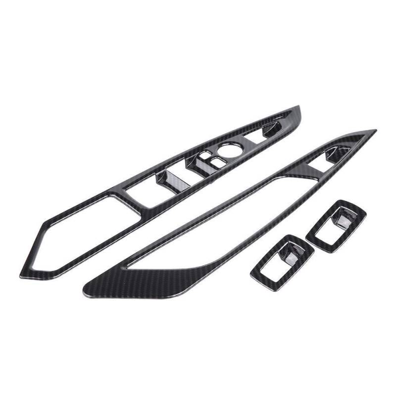 Broco 4pcs Carbon-Faser-Auto-Fenster-Schalter Taste Abdeckung Trim for BMW X5 X6 F15 F16 14-18 Carbon Fiber von Broco