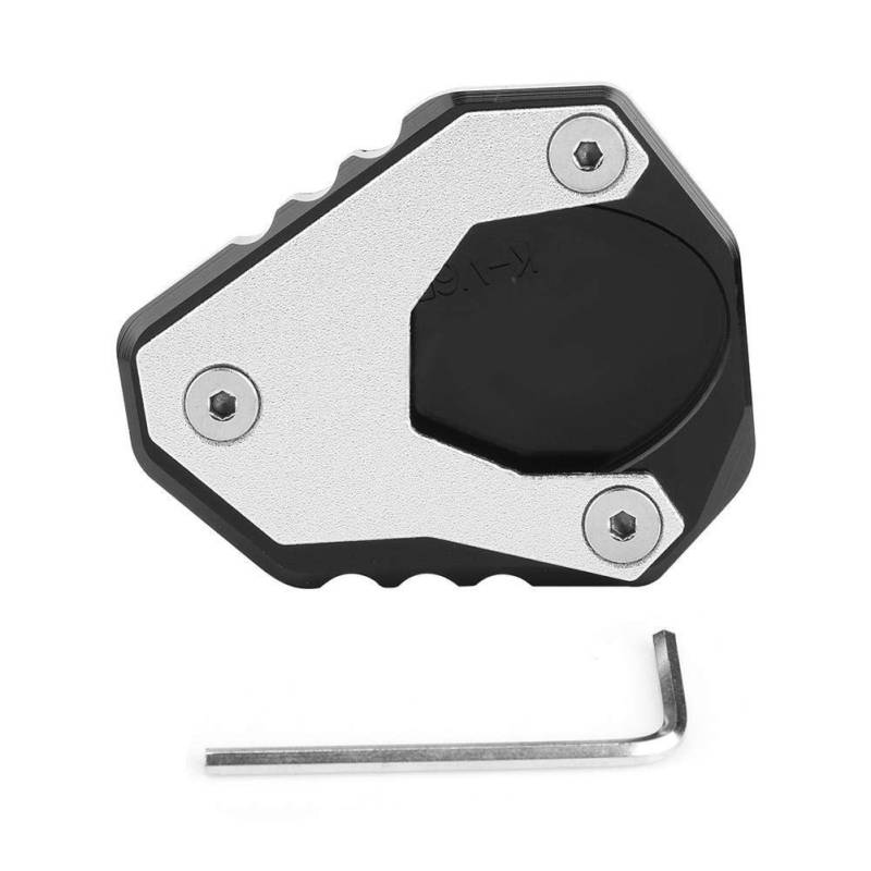 Broco Motorrad CNC Seitenständer Seitenständer Vergrößerer Verlängerung Pad for Kawasaki Versys/KLE 650 15-18 von Broco