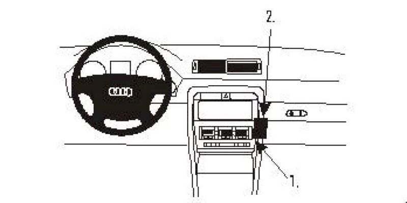 Brodit | ProClip Fahrzeughalter 852871 | Made IN Sweden | Winkelbefestigung | für linkslenkende Fahrzeuge | passt Gerätehalter, Schwarz von Brodit