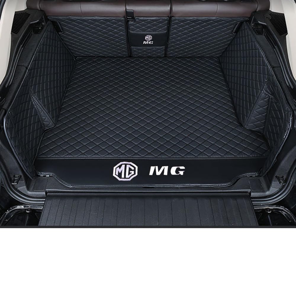 Auto Leder Kofferraummatten für MG Marvel R 2020-2023 2024 Vollabdeckung Kofferraumwanne Wasserdichtes Kofferraum Schutzmatte Innenraum ZubehöR,Black Style von BROHN