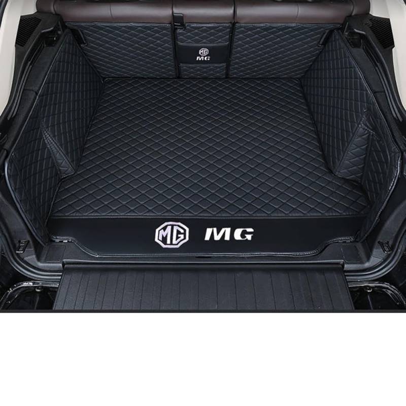 Auto Leder Kofferraummatten für MG Marvel R 2020-2023 2024 Vollabdeckung Kofferraumwanne Wasserdichtes Kofferraum Schutzmatte Innenraum ZubehöR,Black Style von BrohN