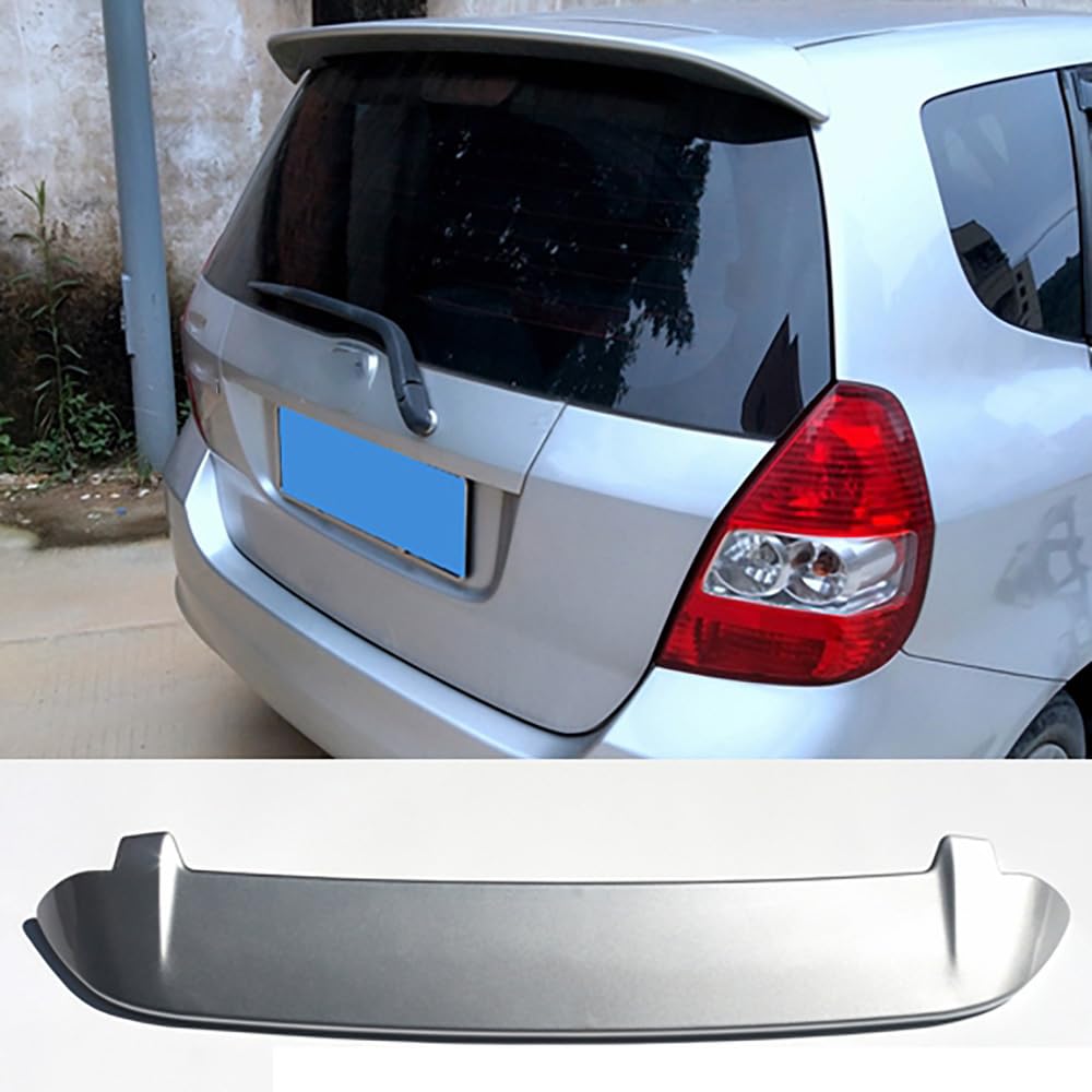 Auto Schwanz Spoiler Flügel für Honda Fit 2004-2007 Kofferraumspoiler Heckflügel Dachspoilerflügel Heckflügel Lippe Auto Zubehör,Satin Silver von BROHN