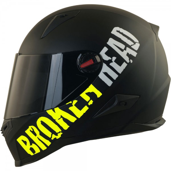 Broken Head (A-Minus-Ware) BeProud Gelb Motorradhelm + Schwarzes Vi... von Broken Head