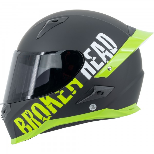 Broken Head (A-Minus-Ware) BeProud Pro Grün Sport-Integralhelm + Sc... von Broken Head