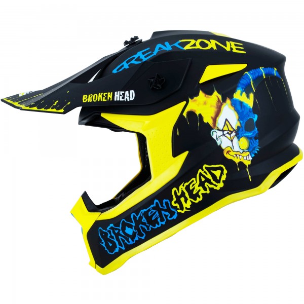 Broken Head (A-Minus-Ware) Crosshelm Freakzone Blau-Gelb von Broken Head