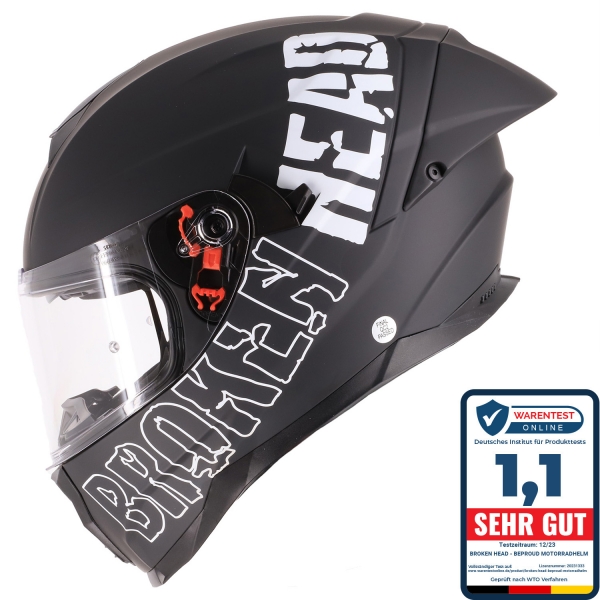 Broken Head BeProud Pro Sport Integralhelm BLACK EDITION Mit Sonnen... von Broken Head