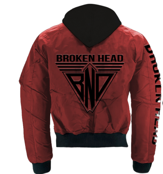 Broken Head Bomberjacke BND Logo Rot von Broken Head