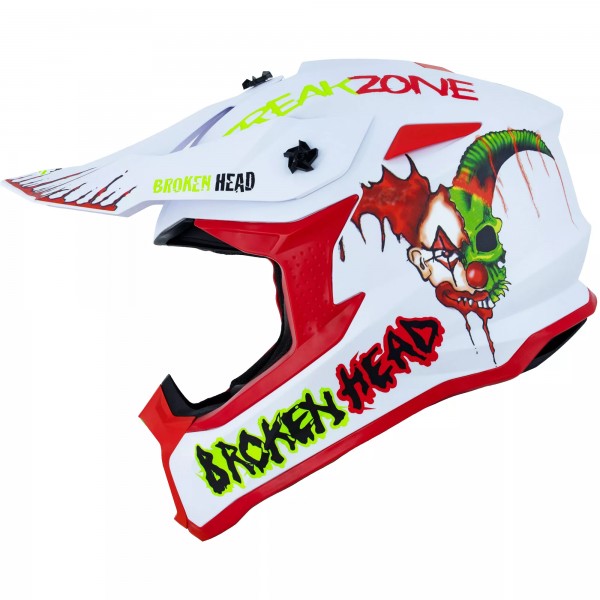 Broken Head Crosshelm FreakZone Weiss-Rot von Broken Head