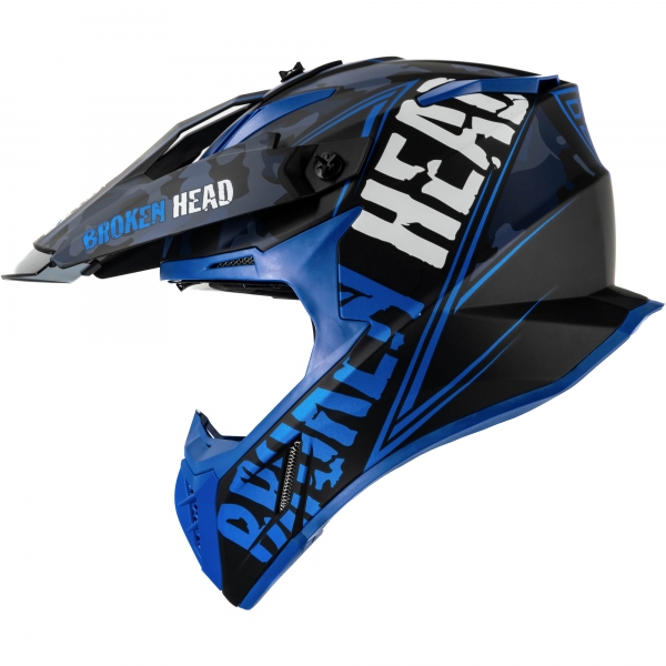 Broken Head Crosshelm Squadron Rebelution Camouflage-Blau von Broken Head