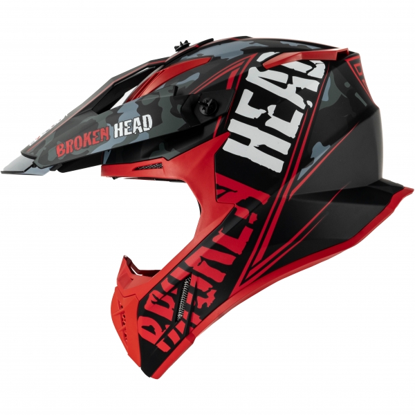 Broken Head Crosshelm Squadron Rebelution Camouflage Rot von Broken Head